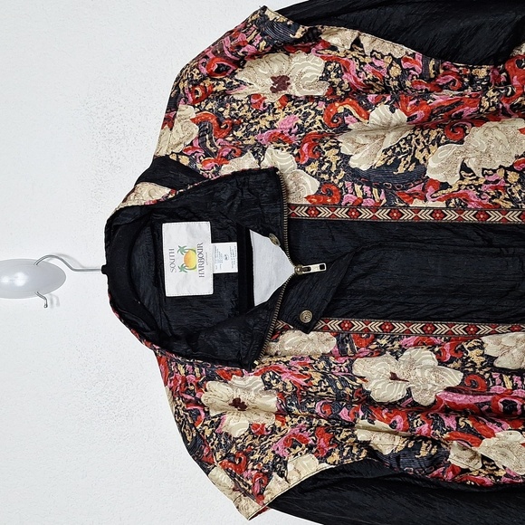 Vintage South Harbour Retro Floral Indie Sleaze Baroque Windbreaker Jacket *M/P - Picture 2 of 13
